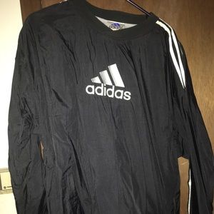 Vintage Adidas Black pullover jacket. size XL
